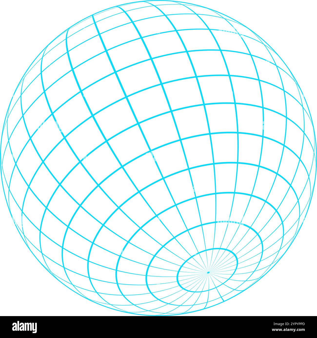 Geometrische 3D-Drahtmodellkugel Stock Vektor