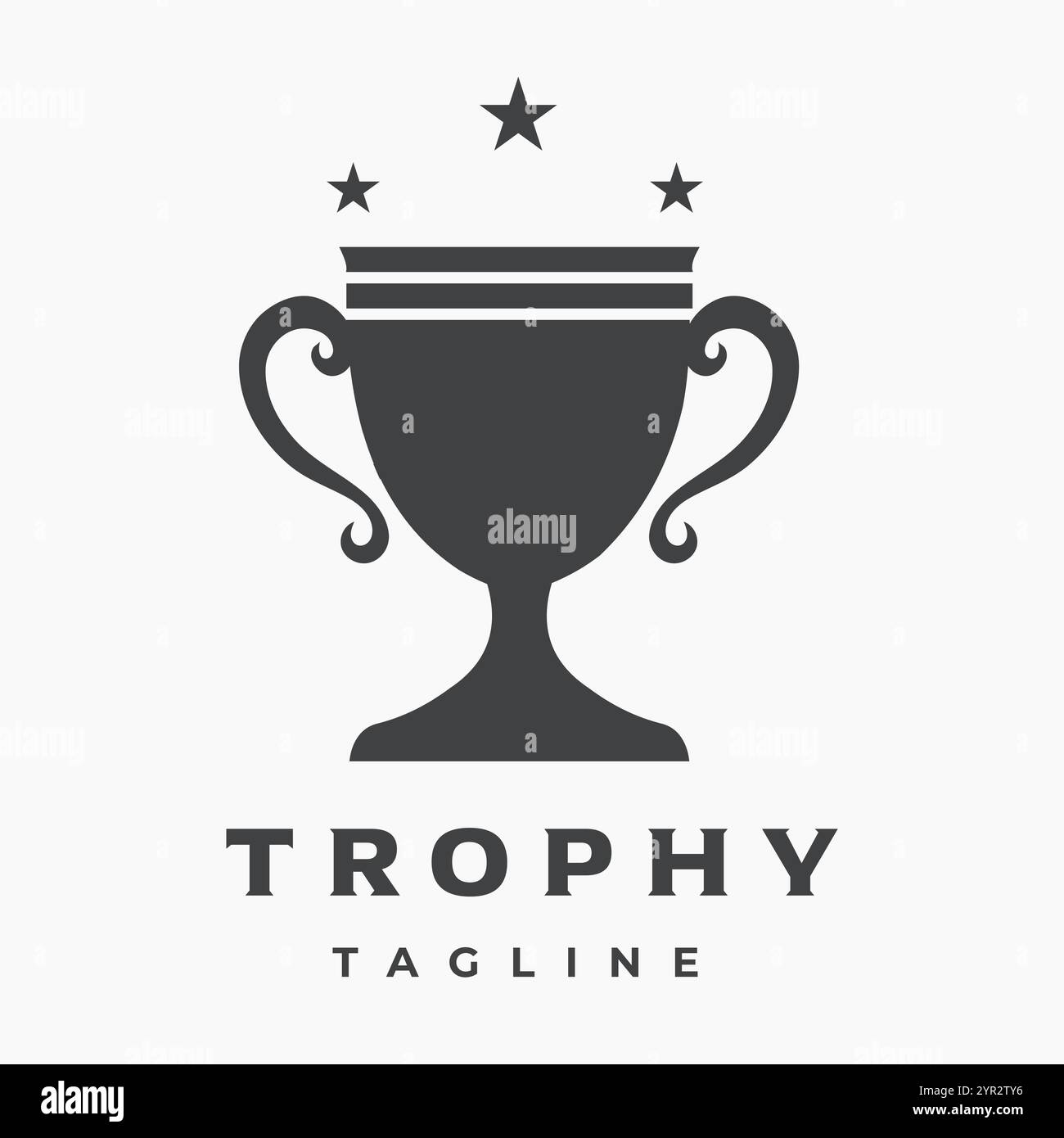 Silhouette Der Champions Trophäe. Illustration der Trophäe „Champions Trophäe“ Stock Vektor
