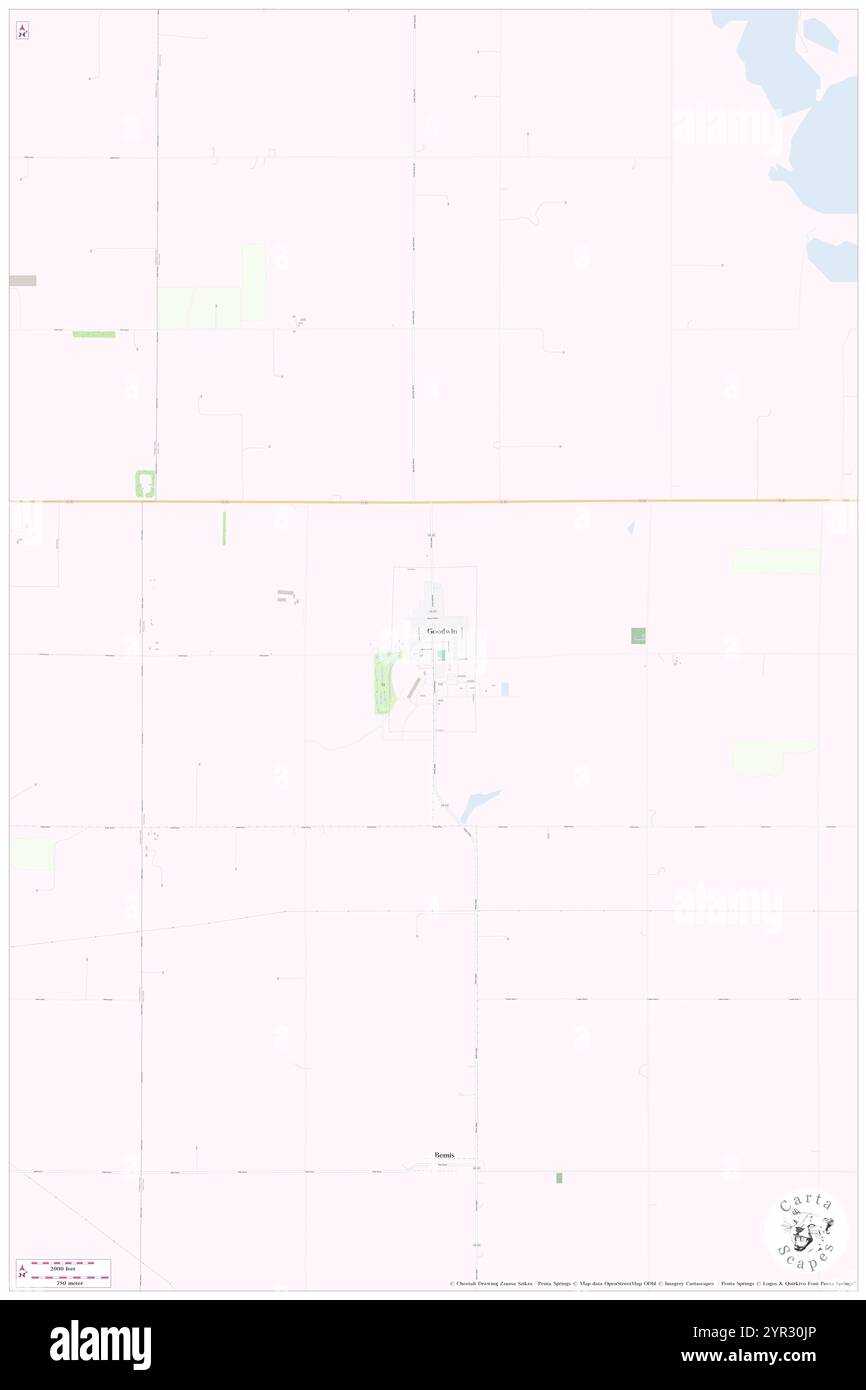 Goodwin, Deuel County, USA, USA, South Dakota, n 44 52' 39'', S 96 50' 58'', Karte, Cartascapes Map, veröffentlicht 2024. Erkunden Sie Cartascapes, eine Karte, die die vielfältigen Landschaften, Kulturen und Ökosysteme der Erde enthüllt. Reisen Sie durch Zeit und Raum und entdecken Sie die Verflechtungen der Vergangenheit, Gegenwart und Zukunft unseres Planeten. Stockfoto