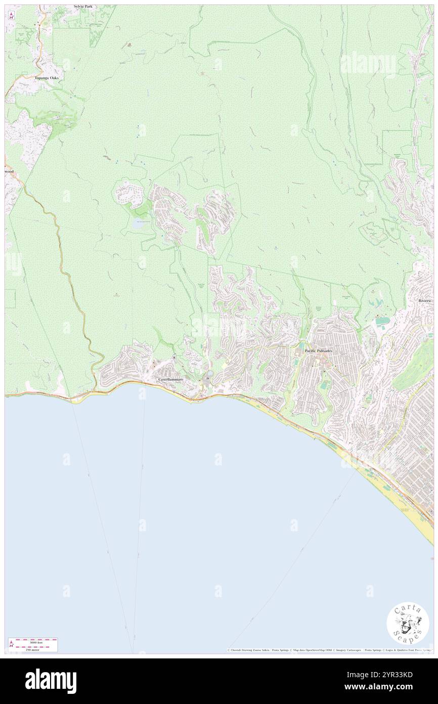 Boca de Santa Monica, Los Angeles County, USA, Vereinigte Staaten, Kalifornien, n 34 3' 8'', S 118 32' 59'', Karte, Karte, Kartenausgabe 2024. Erkunden Sie Cartascapes, eine Karte, die die vielfältigen Landschaften, Kulturen und Ökosysteme der Erde enthüllt. Reisen Sie durch Zeit und Raum und entdecken Sie die Verflechtungen der Vergangenheit, Gegenwart und Zukunft unseres Planeten. Stockfoto