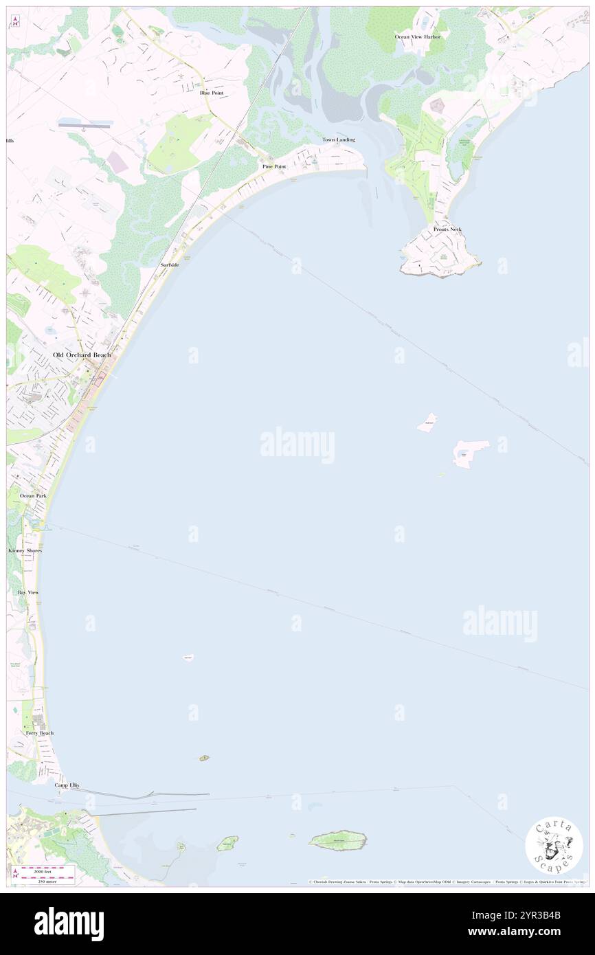 Town of Old Orchard Beach, York County, USA, Maine, n 43 30' 22'', S 70 20' 25'', Karte, Cartascapes Map, veröffentlicht 2024. Erkunden Sie Cartascapes, eine Karte, die die vielfältigen Landschaften, Kulturen und Ökosysteme der Erde enthüllt. Reisen Sie durch Zeit und Raum und entdecken Sie die Verflechtungen der Vergangenheit, Gegenwart und Zukunft unseres Planeten. Stockfoto