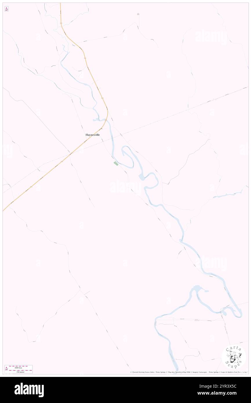 Stadt Haynesville, Aroostook County, USA, Vereinigte Staaten, Maine, n 45 48' 38'', S 67 58' 39'', Karte, Cartascapes Map, veröffentlicht 2024. Erkunden Sie Cartascapes, eine Karte, die die vielfältigen Landschaften, Kulturen und Ökosysteme der Erde enthüllt. Reisen Sie durch Zeit und Raum und entdecken Sie die Verflechtungen der Vergangenheit, Gegenwart und Zukunft unseres Planeten. Stockfoto