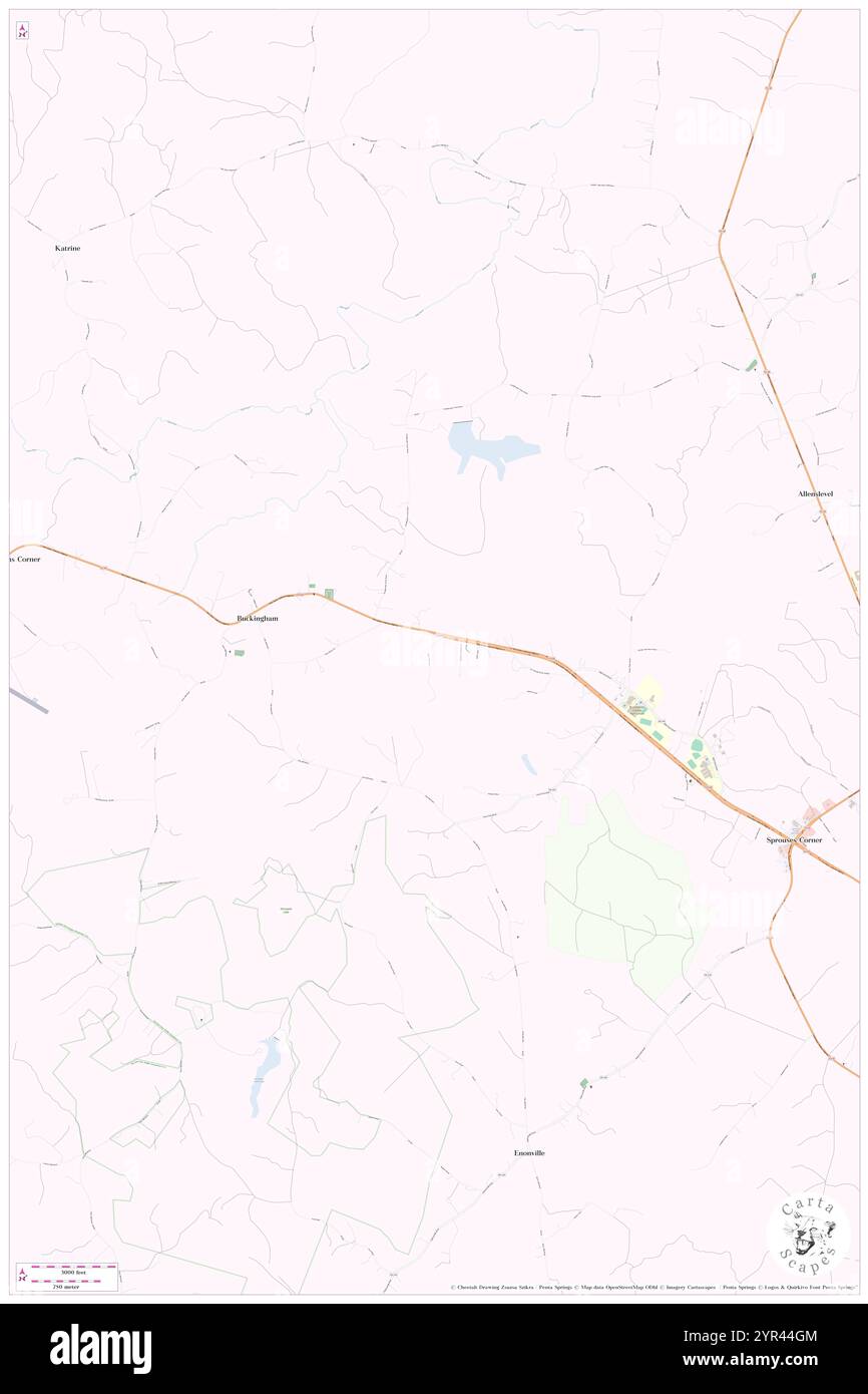 District 4, Buckingham County, USA, USA, Virginia, n 37 32' 49''', S 78 32' 4'', Karte, Cartascapes Map, veröffentlicht 2024. Erkunden Sie Cartascapes, eine Karte, die die vielfältigen Landschaften, Kulturen und Ökosysteme der Erde enthüllt. Reisen Sie durch Zeit und Raum und entdecken Sie die Verflechtungen der Vergangenheit, Gegenwart und Zukunft unseres Planeten. Stockfoto