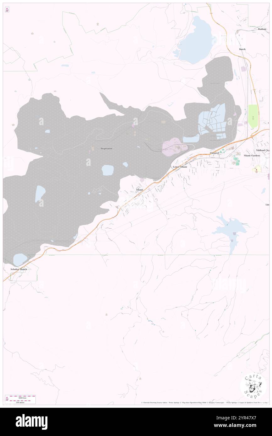 Town of Miami, Gila County, USA, USA, Arizona, n 33 23' 42''', S 110 52' 20'', Karte, Karte, Kartenausgabe 2024. Erkunden Sie Cartascapes, eine Karte, die die vielfältigen Landschaften, Kulturen und Ökosysteme der Erde enthüllt. Reisen Sie durch Zeit und Raum und entdecken Sie die Verflechtungen der Vergangenheit, Gegenwart und Zukunft unseres Planeten. Stockfoto