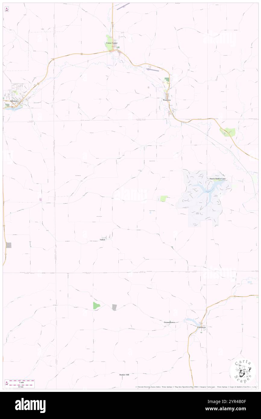 Town of Woodland, Sauk County, USA, USA, Wisconsin, n 43 35' 52'', S 90 15' 6'', Karte, Cartascapes Map, veröffentlicht 2024. Erkunden Sie Cartascapes, eine Karte, die die vielfältigen Landschaften, Kulturen und Ökosysteme der Erde enthüllt. Reisen Sie durch Zeit und Raum und entdecken Sie die Verflechtungen der Vergangenheit, Gegenwart und Zukunft unseres Planeten. Stockfoto