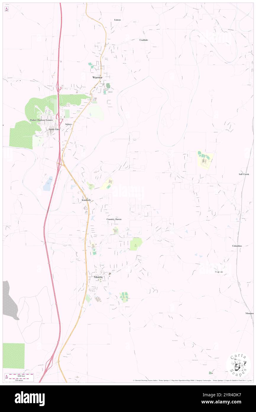 Kimberly, Jefferson County, USA, Vereinigte Staaten, Alabama, n 33 46' 33'', S 86 47' 49'', Karte, Cartascapes Map, veröffentlicht 2024. Erkunden Sie Cartascapes, eine Karte, die die vielfältigen Landschaften, Kulturen und Ökosysteme der Erde enthüllt. Reisen Sie durch Zeit und Raum und entdecken Sie die Verflechtungen der Vergangenheit, Gegenwart und Zukunft unseres Planeten. Stockfoto