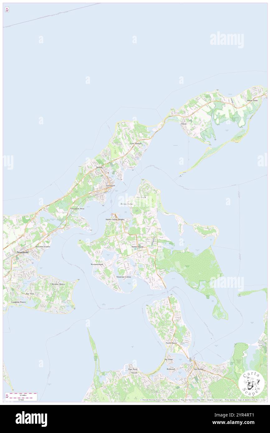 Village of Dering Harbor, Suffolk County, USA, USA, New York, n 41 5' 35'', S 72 20' 30'', Karte, Cartascapes Map, veröffentlicht 2024. Erkunden Sie Cartascapes, eine Karte, die die vielfältigen Landschaften, Kulturen und Ökosysteme der Erde enthüllt. Reisen Sie durch Zeit und Raum und entdecken Sie die Verflechtungen der Vergangenheit, Gegenwart und Zukunft unseres Planeten. Stockfoto