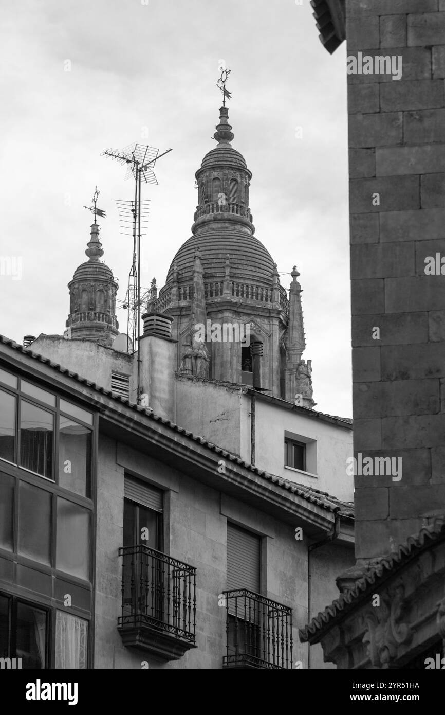 La Clerecia ist ein barockes Gebäude des ehemaligen königlichen Kollegiums des Heiligen Geistes der Gesellschaft Jesu, das zwischen dem 17. Und 18. Jahrhundert erbaut wurde. Stockfoto
