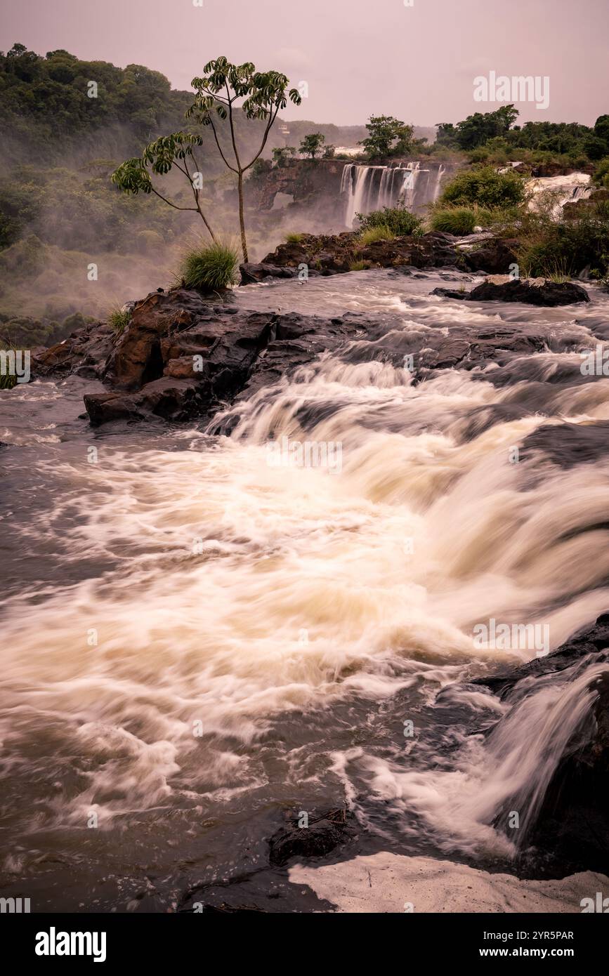 Iguazu Falls Argentinien Seite, mehrere Wasserfälle Natur Landschaft, Argentinien Landschaft, Argentinien Südamerika Reisen Stockfoto