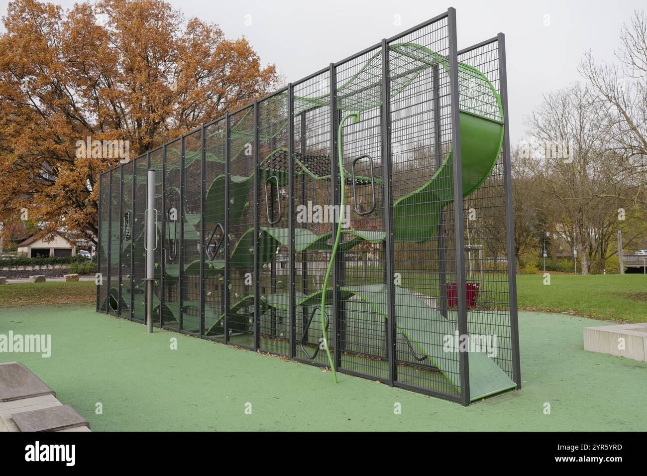 Freizeitzentrum für Kinder, Weiler Wiese, Sport, Kletterpark, Klettermöglichkeit, Kochertal, Kocher, Schwäbisch Hall, Hohenlohe, Heilbronn-Franken Stockfoto