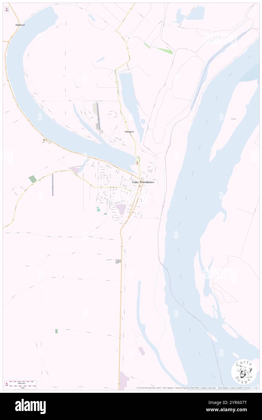 Town of Lake Providence, East Carroll Parish, USA, USA, Louisiana, n 32 47' 58''', S 91 10' 29'', Karte, Cartascapes Map, veröffentlicht 2024. Erkunden Sie Cartascapes, eine Karte, die die vielfältigen Landschaften, Kulturen und Ökosysteme der Erde enthüllt. Reisen Sie durch Zeit und Raum und entdecken Sie die Verflechtungen der Vergangenheit, Gegenwart und Zukunft unseres Planeten. Stockfoto