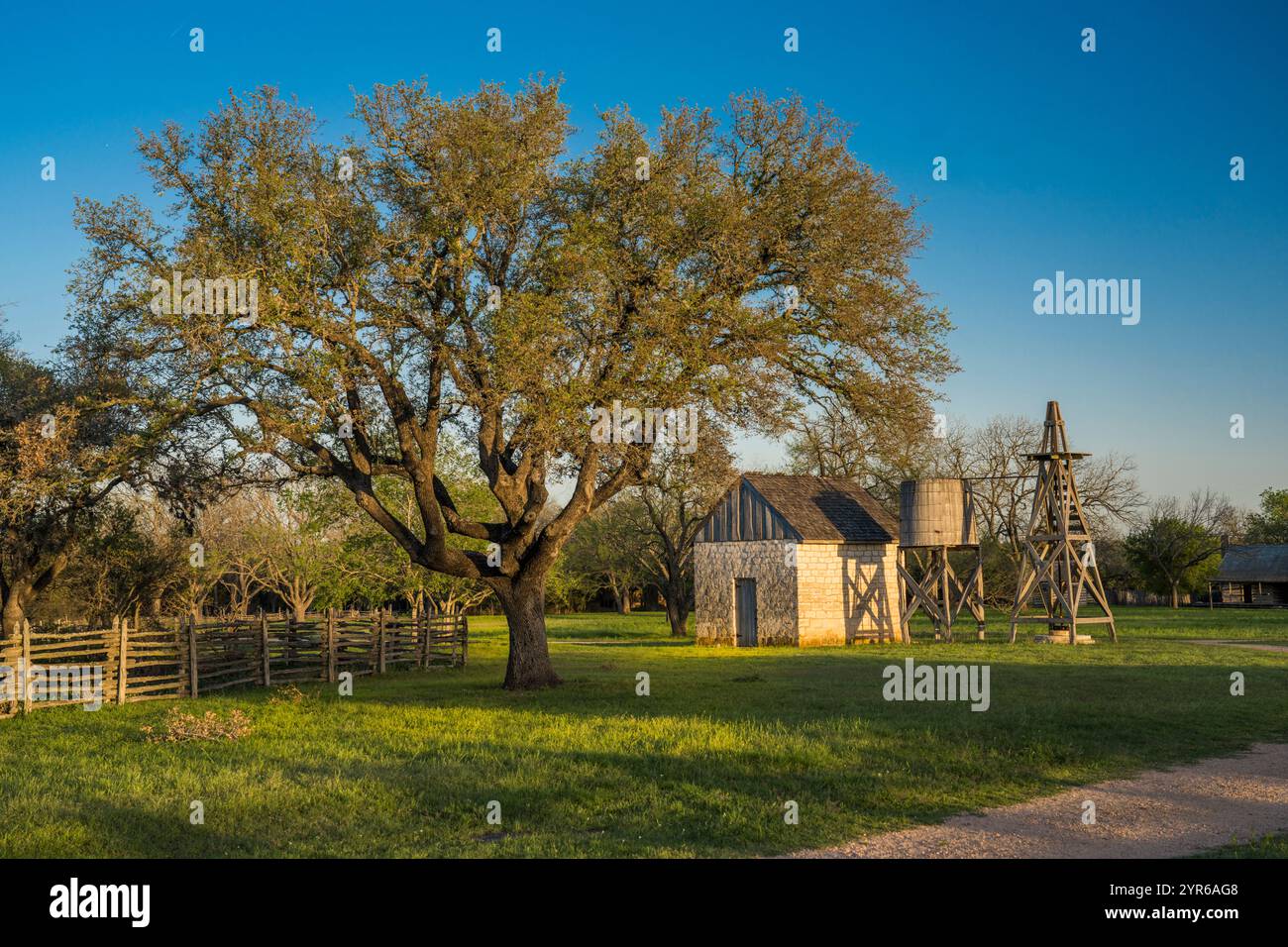 APRIL 2021, JOHNSON CITY, TEXAS, USA – Besuch von Johnson City, Heimat von LBJ, Lyndon B. Johnson, Präsident der Vereinigten Staaten Stockfoto