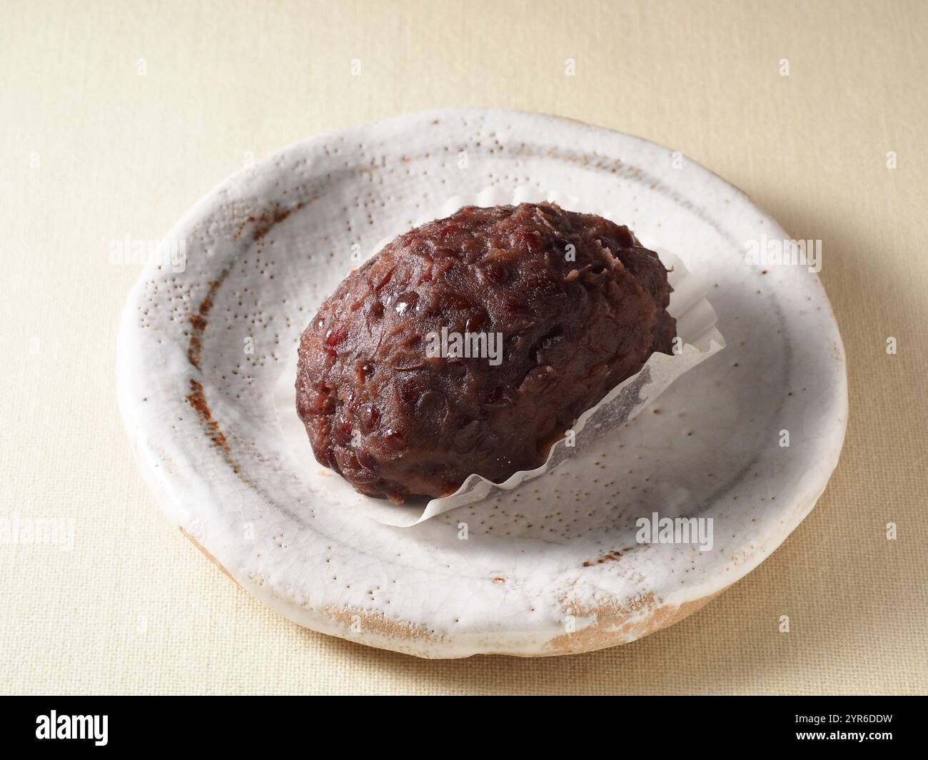 Ohagi mit roter Bohnenpaste Stockfoto