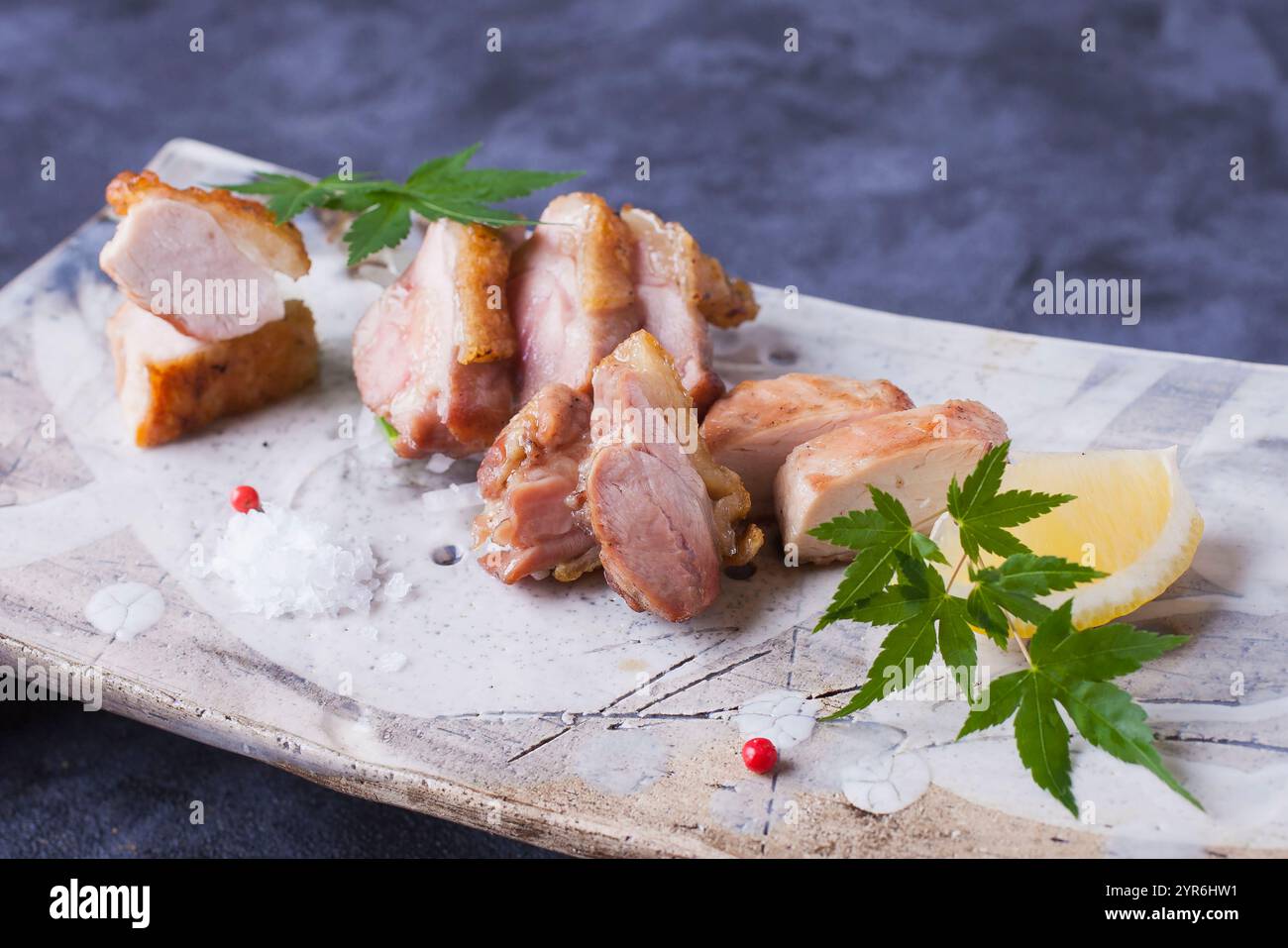 Auf Holzkohle gegrillter Nagoya Coach Stockfoto
