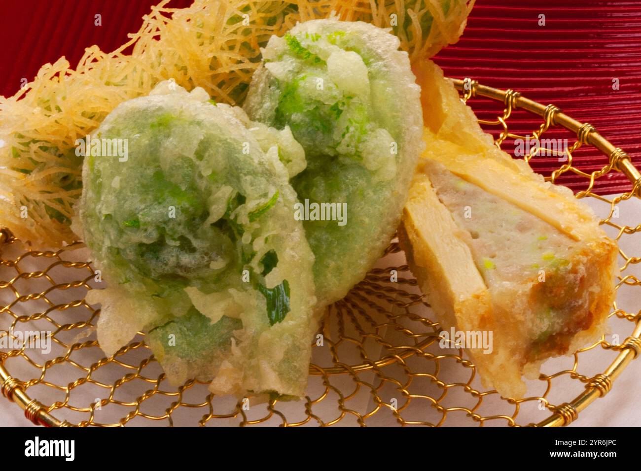 Tempura des Kogomi Stockfoto
