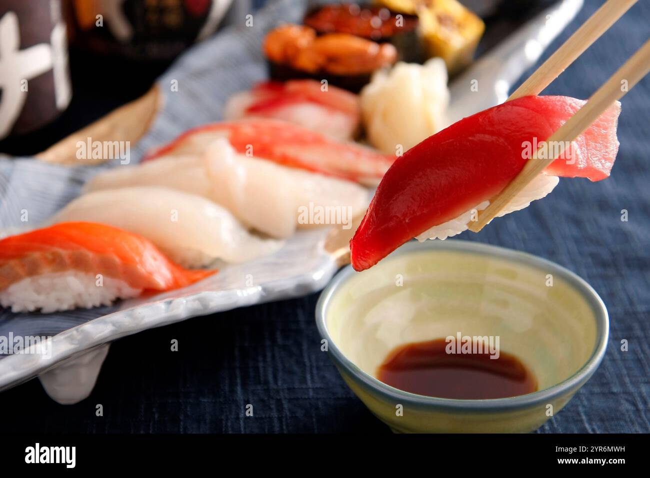 Thunfisch-Sushi-Bild Stockfoto