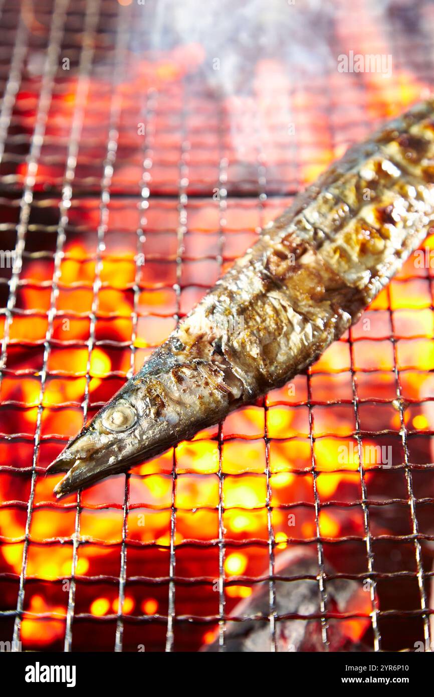 Saibling gegrillte Saury ( Sanma) Stockfoto