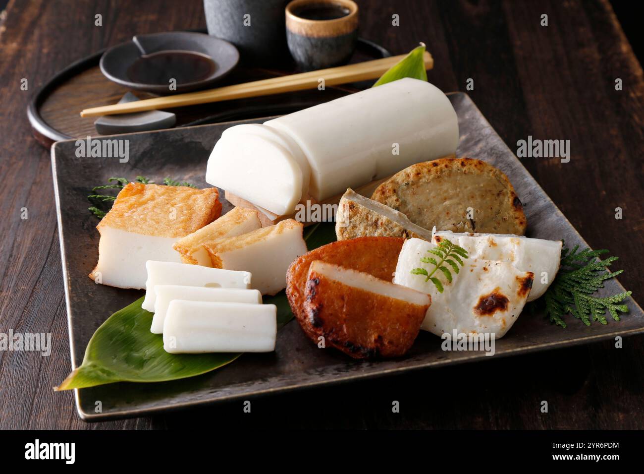 Kamaboko (Fischpaste) Stockfoto