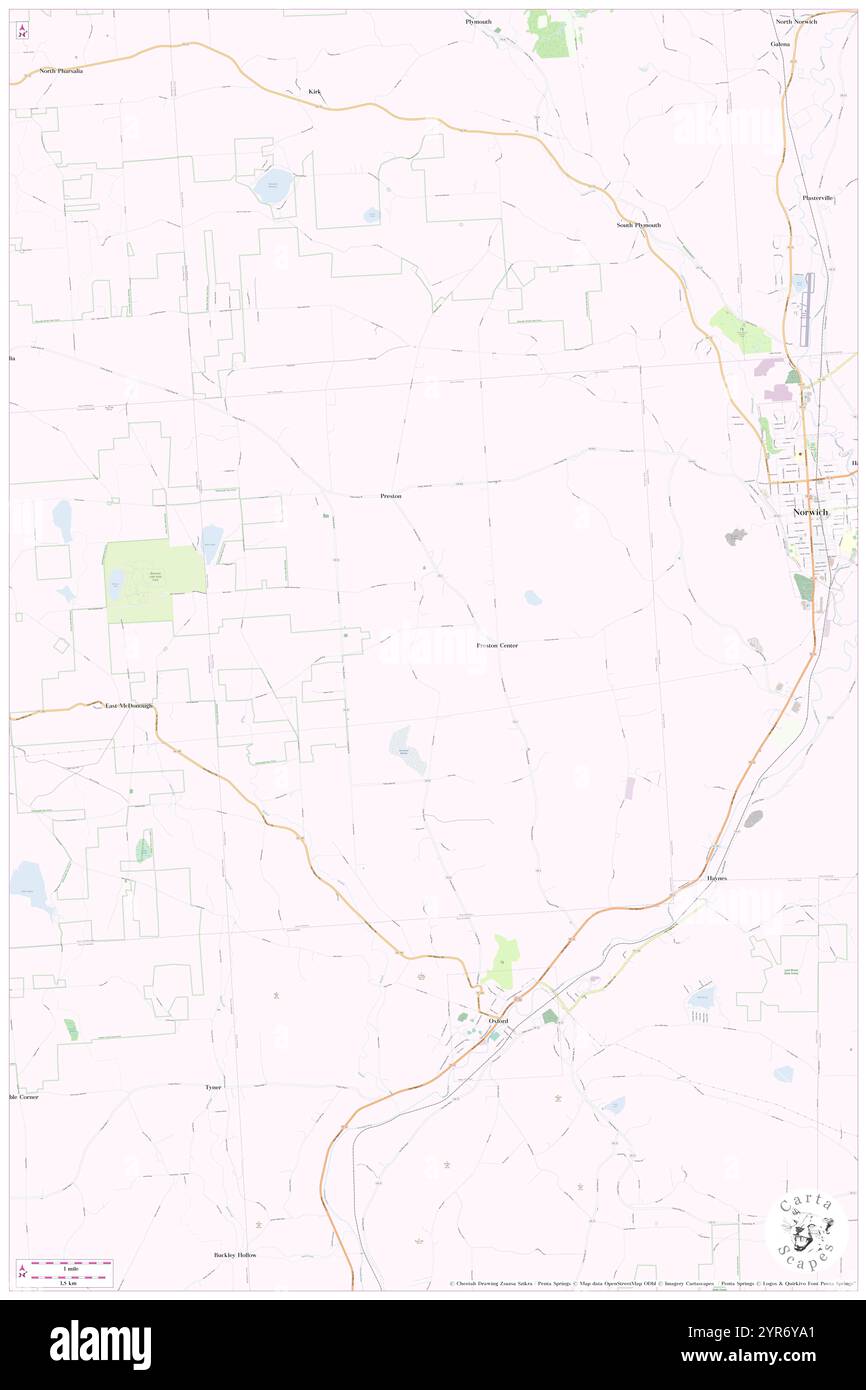 Preston, Chenango County, USA, USA, New York, n 42 30' 25'', S 75 36' 46'', Karte, Cartascapes Map, veröffentlicht 2024. Erkunden Sie Cartascapes, eine Karte, die die vielfältigen Landschaften, Kulturen und Ökosysteme der Erde enthüllt. Reisen Sie durch Zeit und Raum und entdecken Sie die Verflechtungen der Vergangenheit, Gegenwart und Zukunft unseres Planeten. Stockfoto