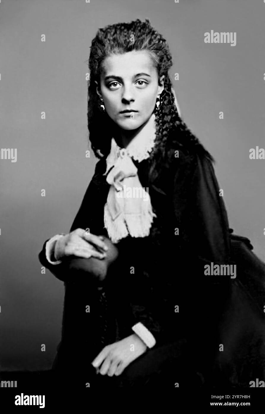 1857 v. Chr., Noto , Siracusa , SIZILIEN , ITALIEN : die italienische Dichterin und Schriftstellerin MARIANNA COFFA CARUSO ( Mariannina , 1841 - 1878 ). Unbekannter Fotograf ( digital restauriertes Bild vom ursprünglichen Daguerreotypus ). - POETA - POESIA - POETRY - SCRITTRICE - SCRITTRICE - SCRITTORE - LETTERATURA - LITERATUR - LETTERATO - RITRATTO - PORTRÄT - GESCHICHTE - FOTO STORICHE - PORTRÄT - RITRATTO - SIZILIEN - ITALIA - ARCHIVIO GBB Stockfoto