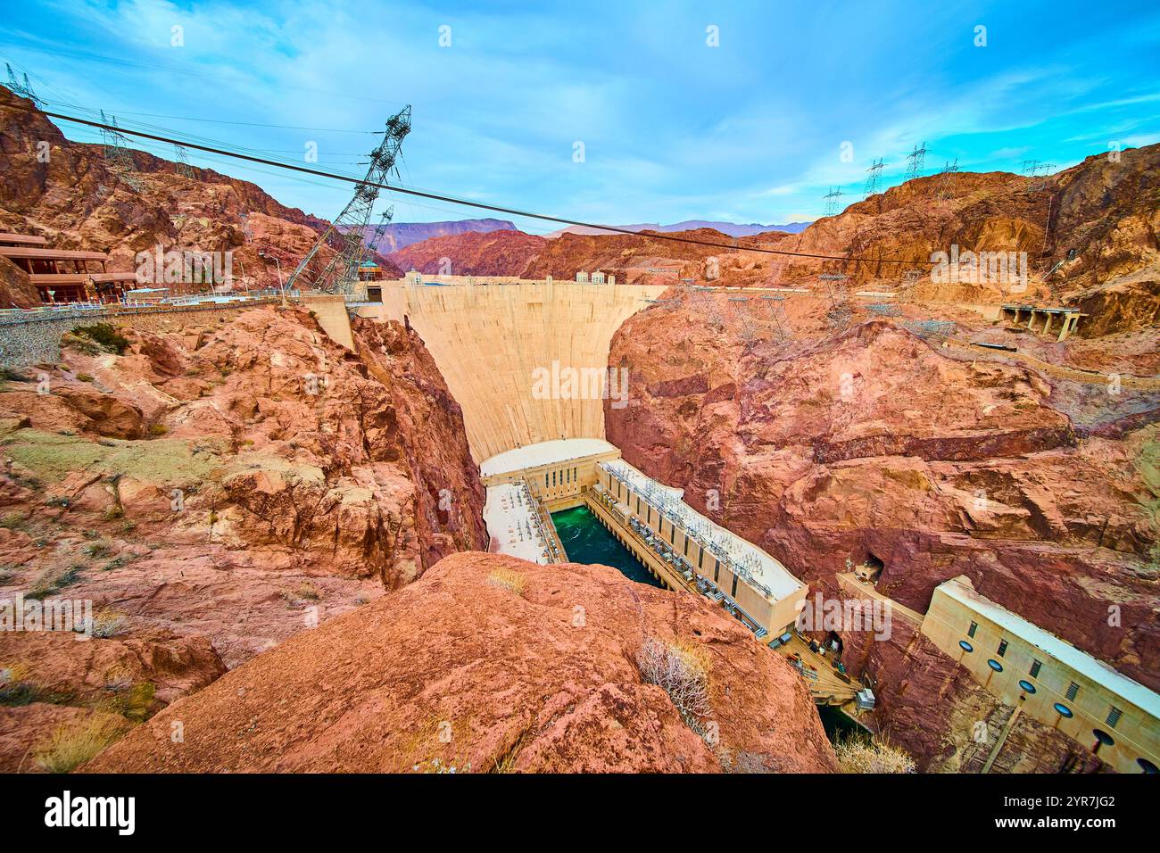 Hoover Dam und Black Canyon Stockfoto