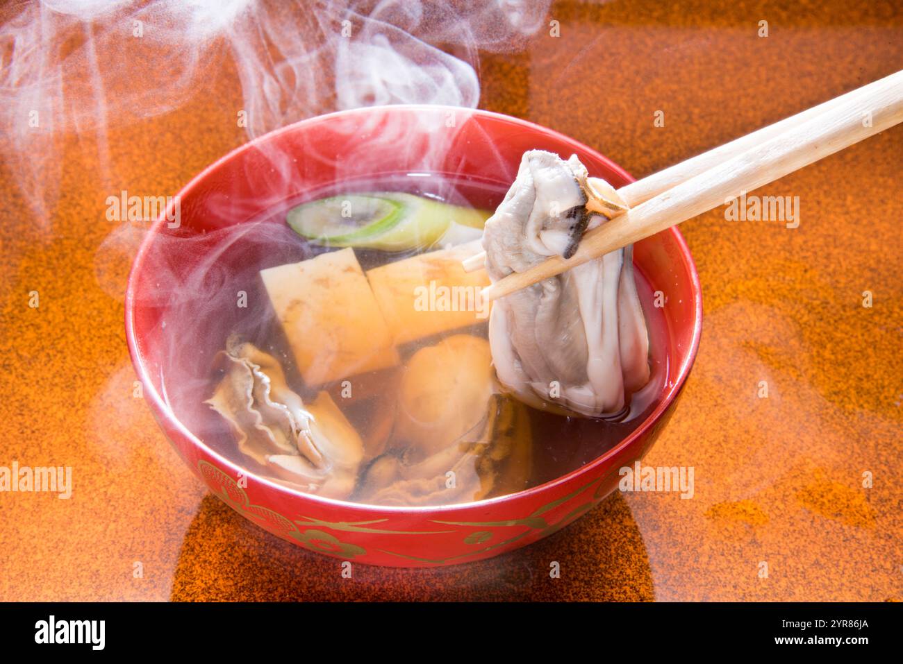 Austernsuppe Stockfoto