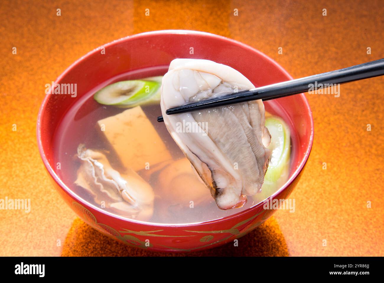 Austernsuppe Stockfoto
