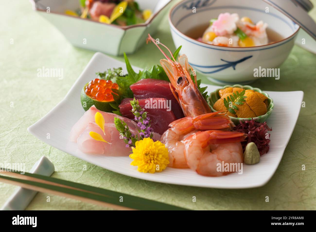 Sashimi und japanische Küche Stockfoto