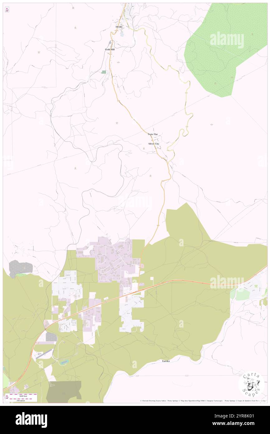 Silver City Mining District, Lyon County, USA, USA, Nevada, n 39 14' 46''', S 119 38' 53'', Karte, Cartascapes Map, veröffentlicht 2024. Erkunden Sie Cartascapes, eine Karte, die die vielfältigen Landschaften, Kulturen und Ökosysteme der Erde enthüllt. Reisen Sie durch Zeit und Raum und entdecken Sie die Verflechtungen der Vergangenheit, Gegenwart und Zukunft unseres Planeten. Stockfoto