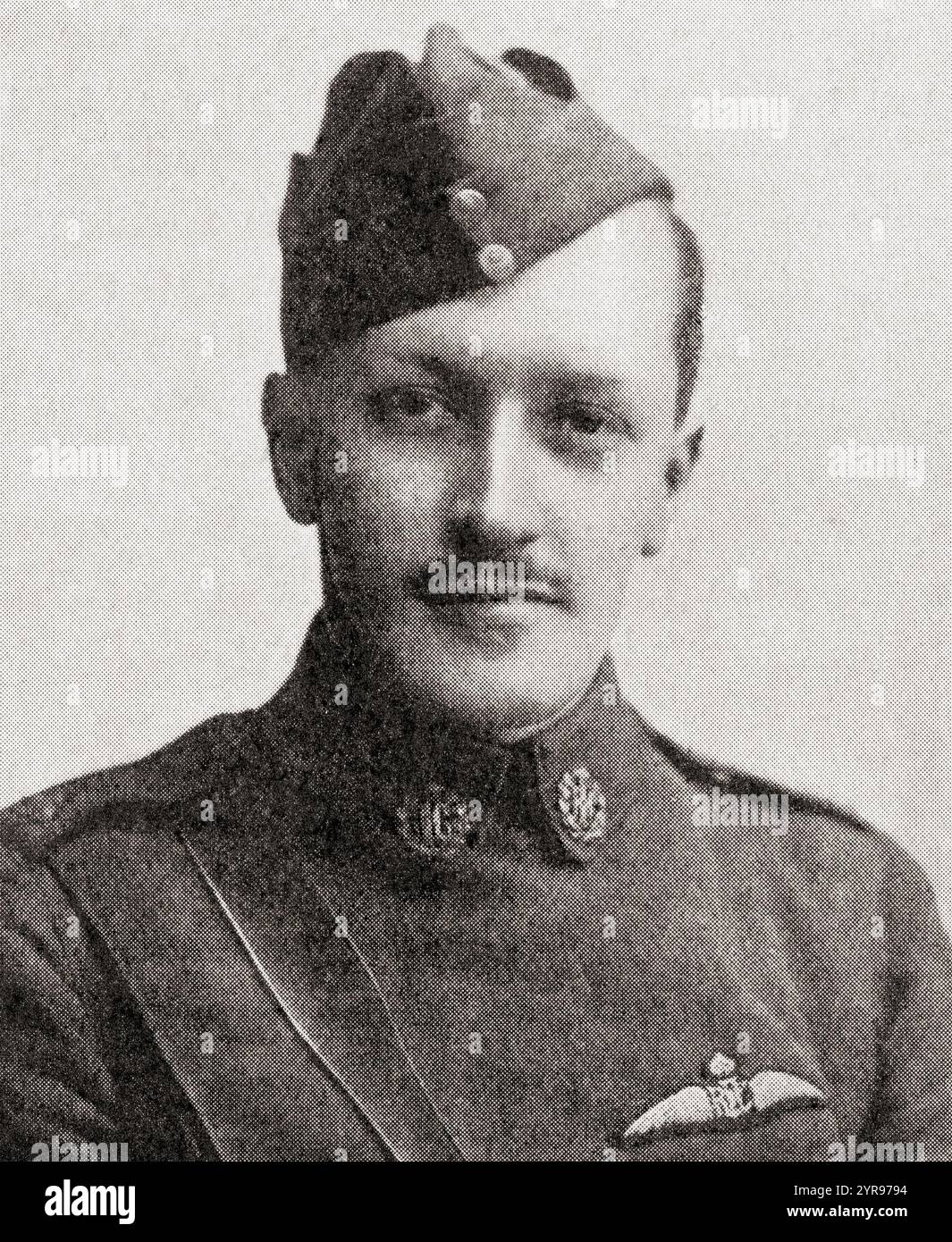 William Barnard Rhodes-Moorhouse VC, 1887–1915. Englischer Airman, Empfänger des Victoria Cross. Aus dem Ersten Weltkrieg, Eine Geschichte, veröffentlicht 1916. Stockfoto