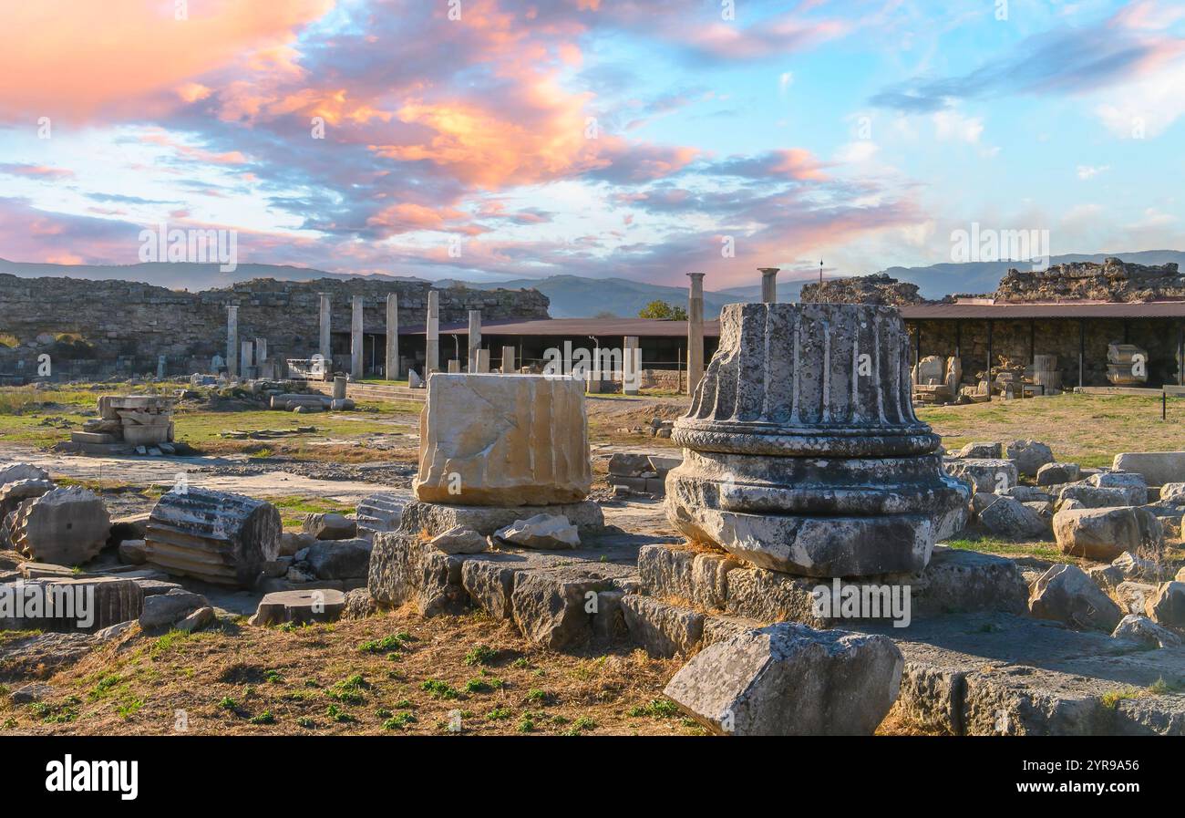 Die antike Stadt Magnesia ad Maeandrum in der Türkei Stockfoto