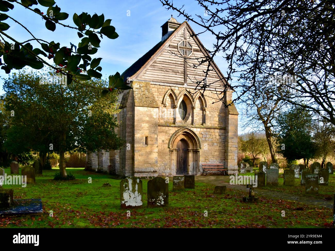 Die Kirche St. Leonard in Kirkstead. Stockfoto