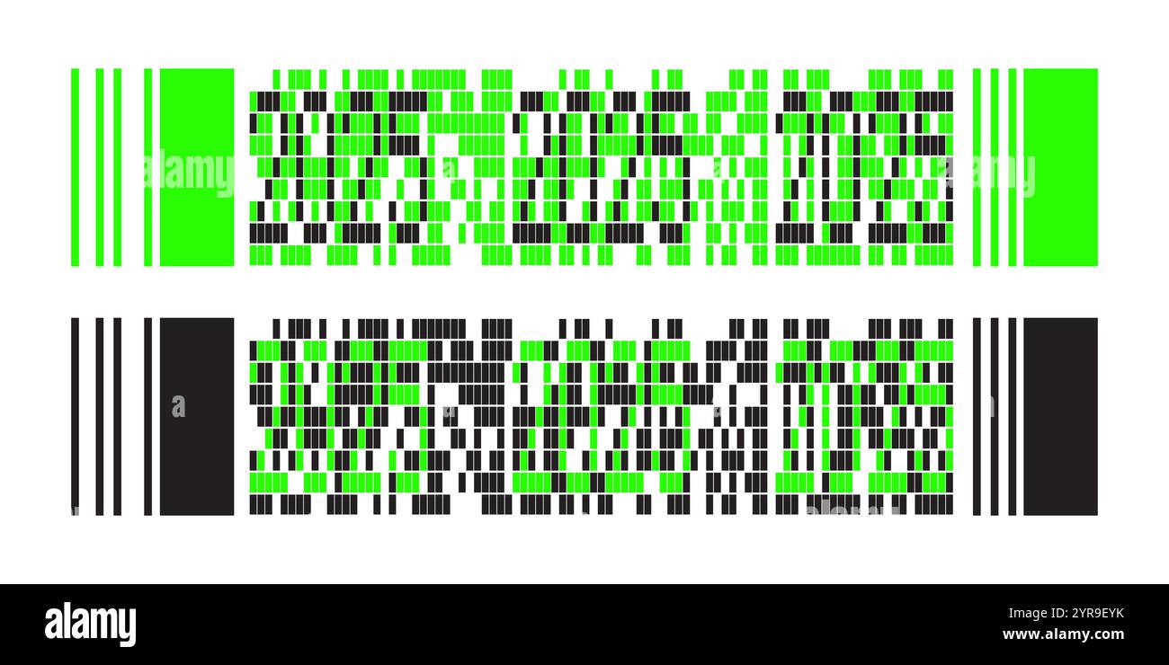 2025 Barcode. Entwurfsvorlage für den QR-Code für Feiertage. Stock Vektor