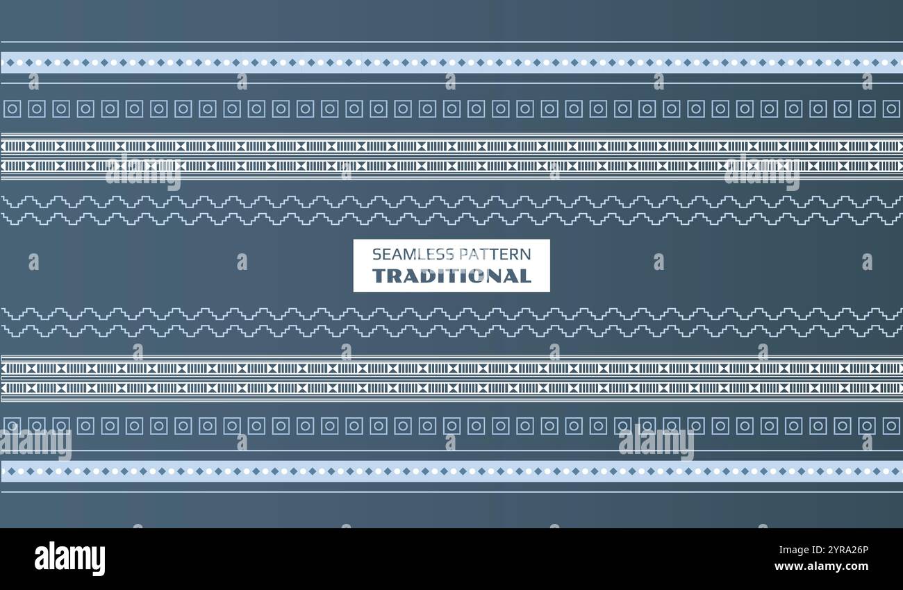Traditionelles nahtloses Muster. Wiederkehrendes Designelement zum Drucken auf Stoff. Verzierung für Teppich und Teppich. Hintergrund und Hintergrund, Hintergrundbild und Stock Vektor