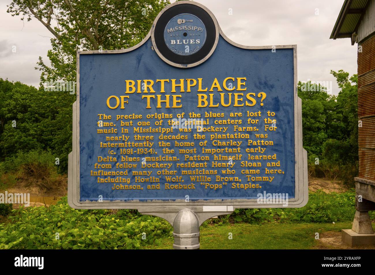 Dockery Plantation, wo die Delta Blues-Musik in Dockery Mississippi geboren wurde Stockfoto