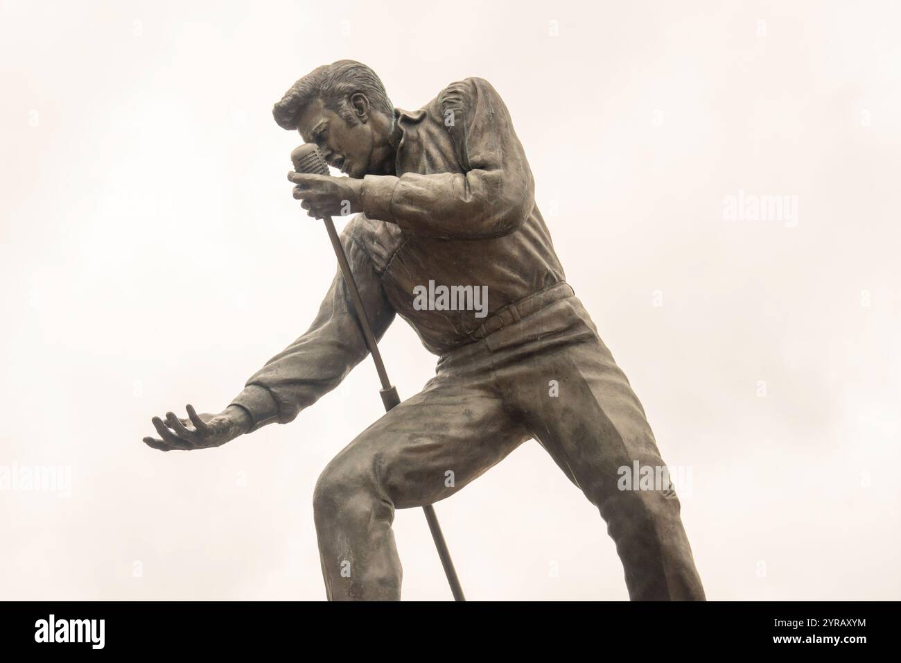 Elvis Presley Statue im fairpark in Tupelo Mississippi Stockfoto