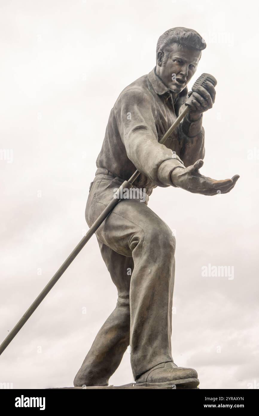 Elvis Presley Statue im fairpark in Tupelo Mississippi Stockfoto