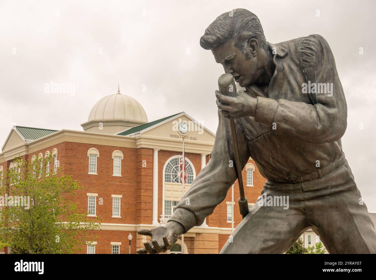 Elvis Presley Statue im fairpark in Tupelo Mississippi Stockfoto