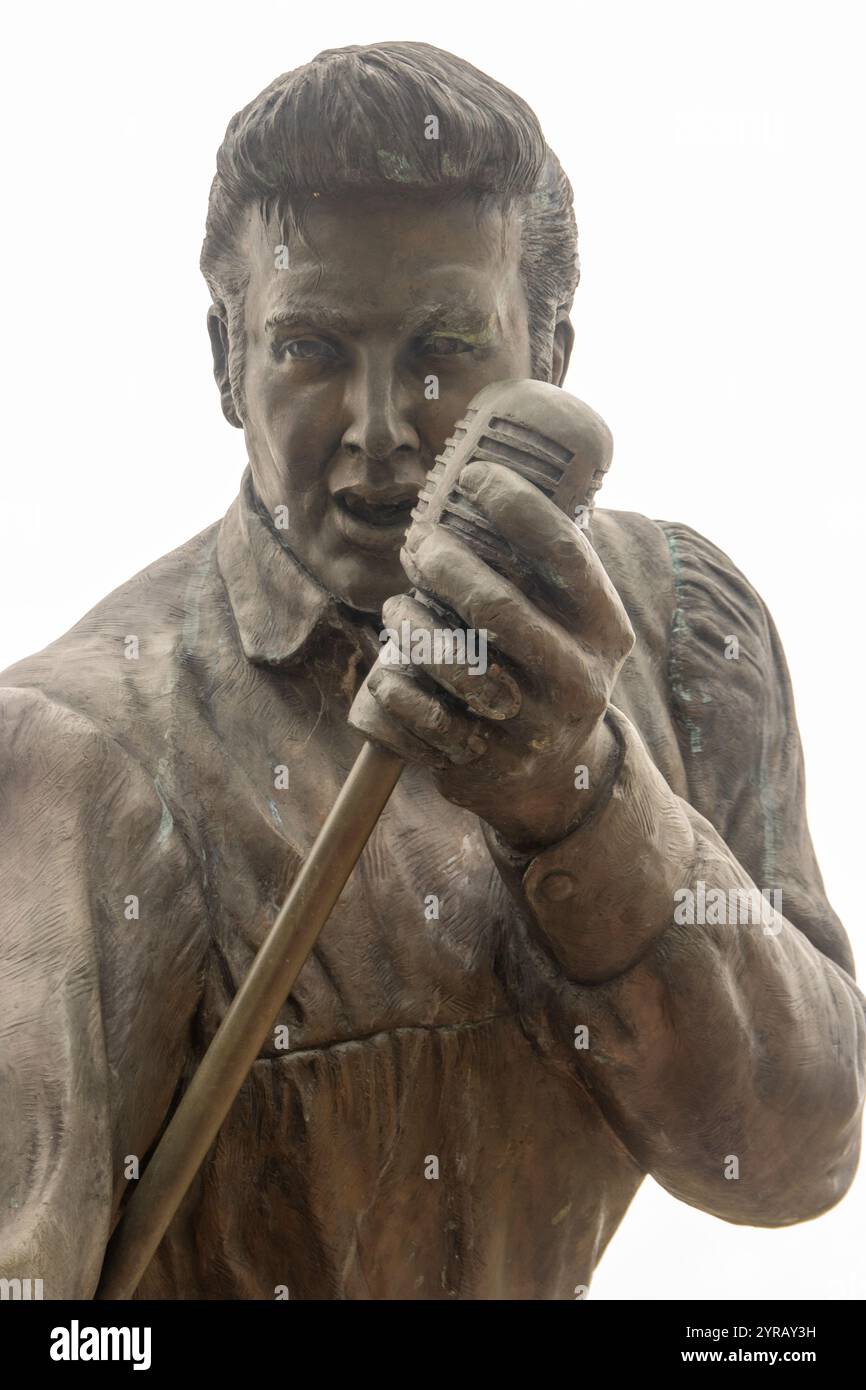 Elvis Presley Statue im fairpark in Tupelo Mississippi Stockfoto