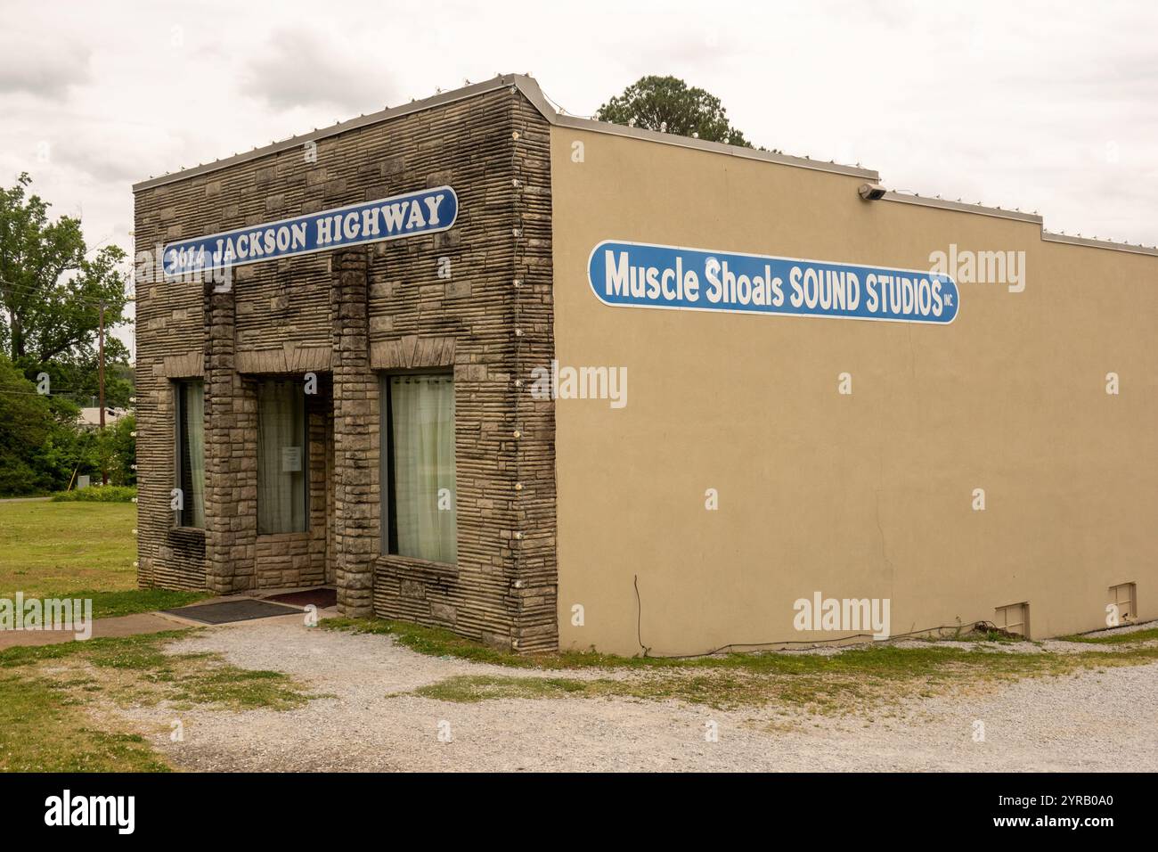 Willkommen in der Stadt Muscle Shoals, die Hauptstadt der Welt in Alabama Stockfoto