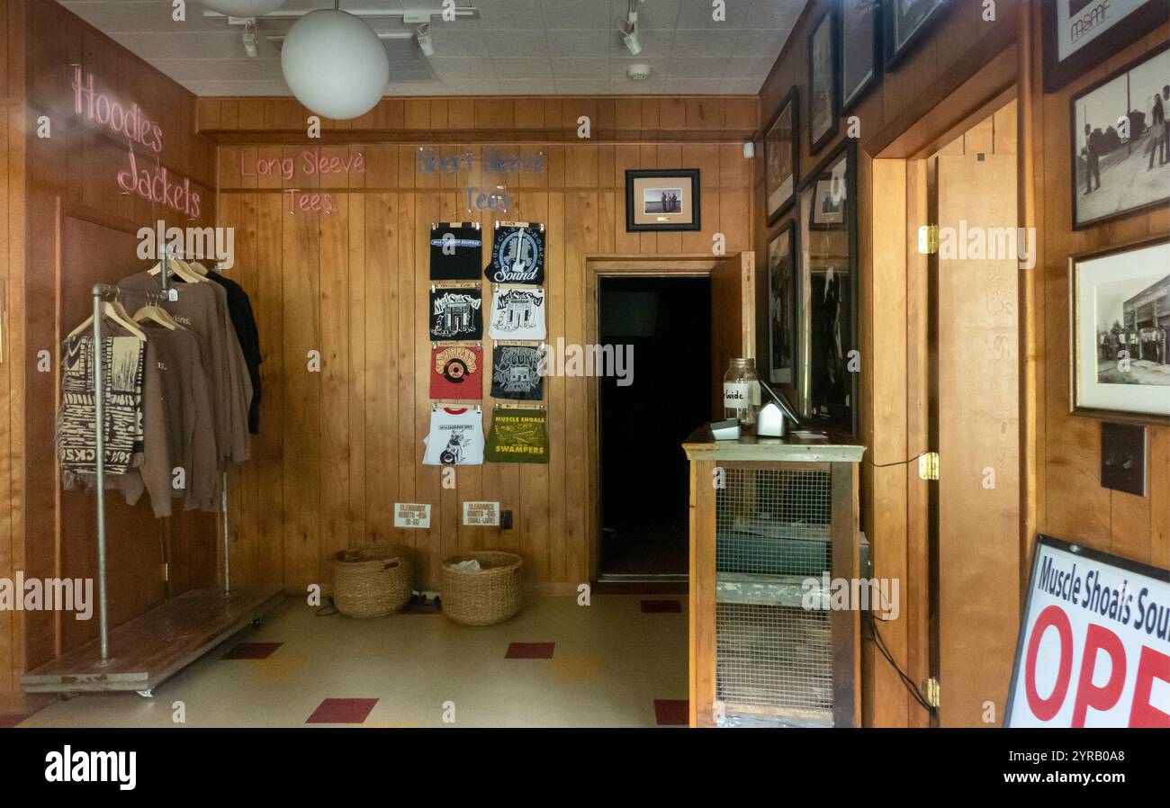 Willkommen in der Stadt Muscle Shoals, die Hauptstadt der Welt in Alabama Stockfoto