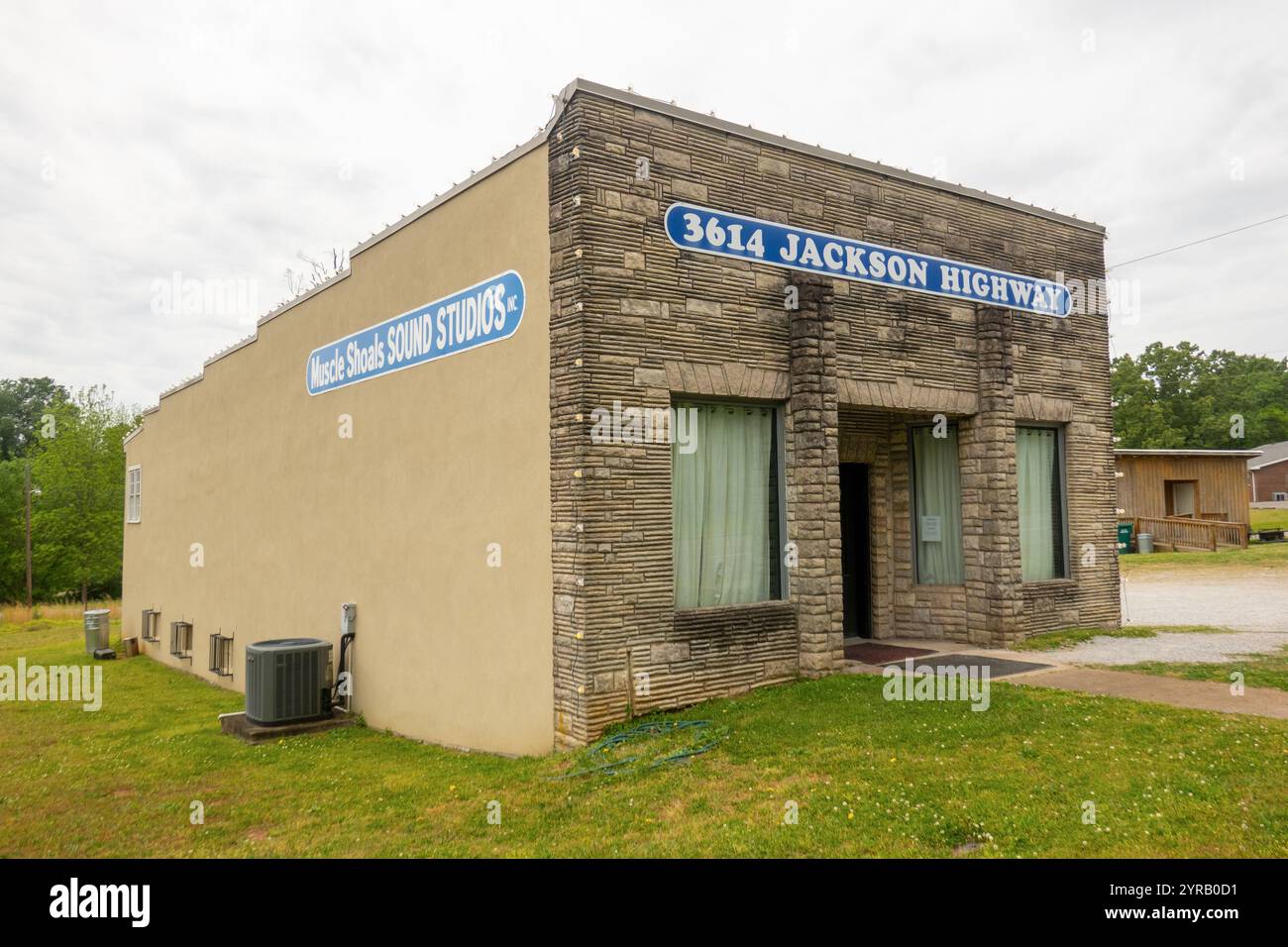 Willkommen in der Stadt Muscle Shoals, die Hauptstadt der Welt in Alabama Stockfoto