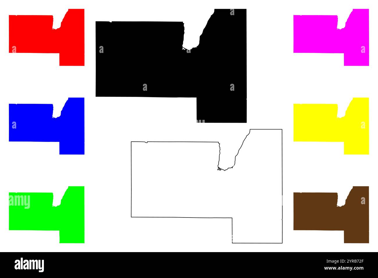 Fond du Lac County, Bundesstaat Wisconsin (US County, Vereinigte Staaten von Amerika, USA) Kartenvektorillustration, Scribble Skizzenkarte Stock Vektor