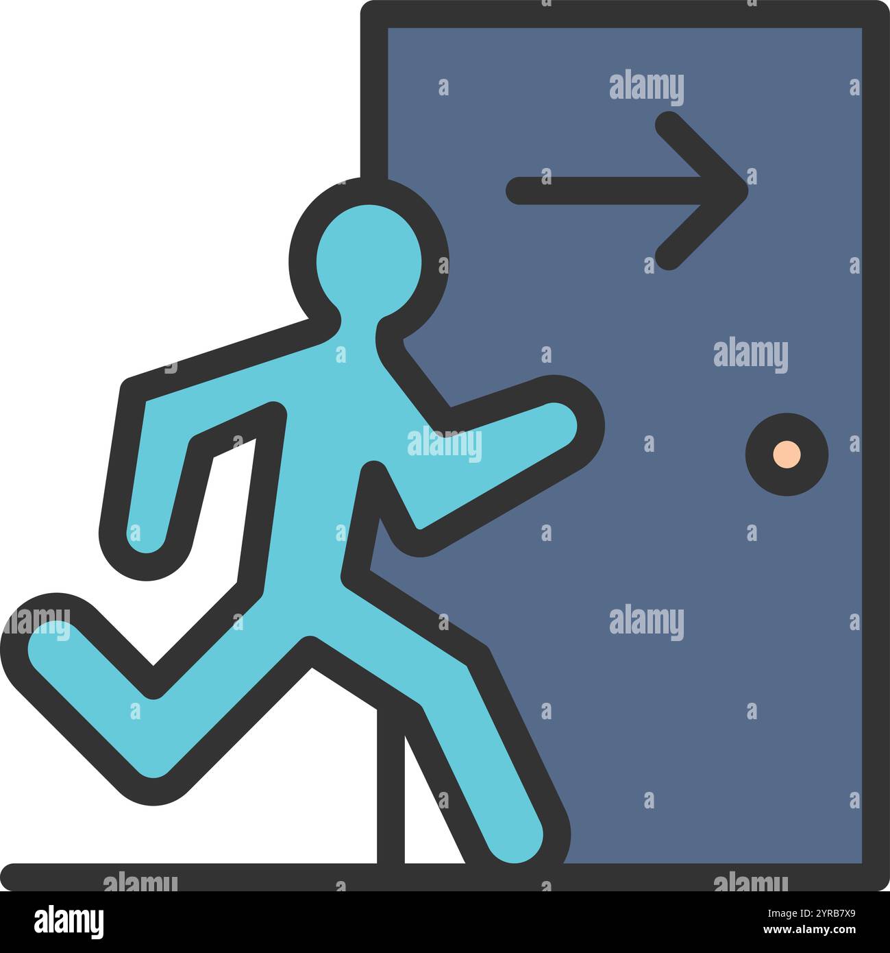 Vektorbild des Symbols beenden. Geeignet für mobile Anwendungen, Webanwendungen und Printmedien. Stock Vektor