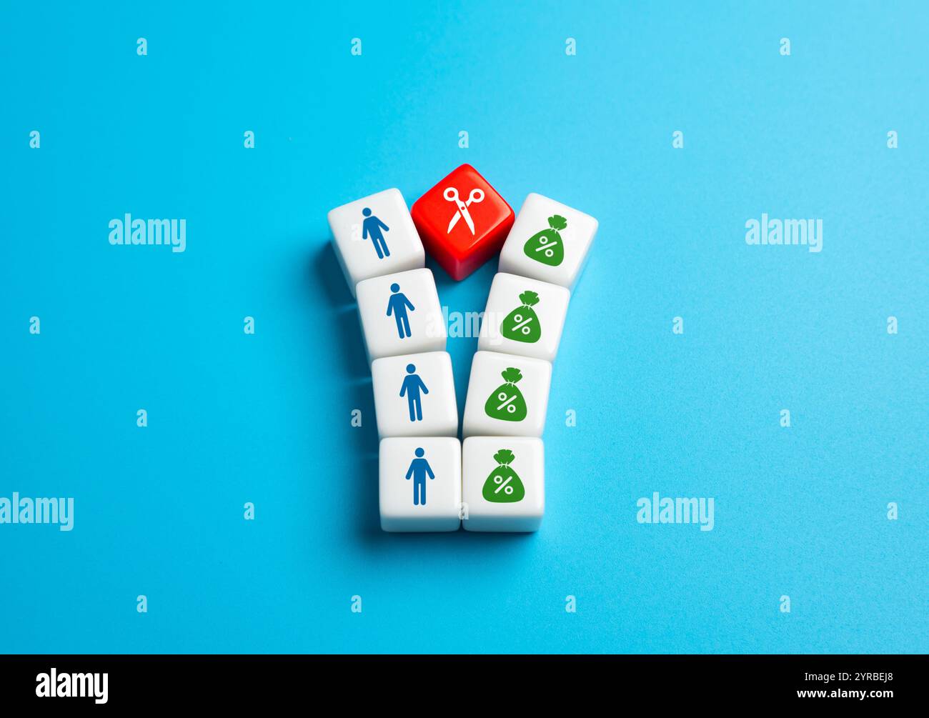 Nichtzahlung von Dividenden an Anleger. Einfrieren und Einziehung von Einlagen. Wirtschaftskrise, finanzielle Schwierigkeiten. Einfrieren von Zahlungen. Stockfoto