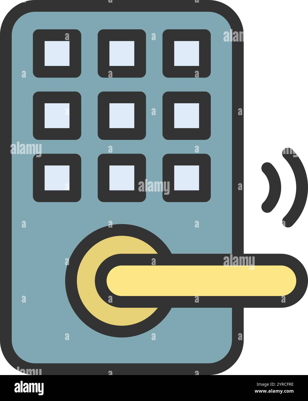 Vektorbild des Smart Lock-Symbols. Geeignet für mobile Anwendungen, Webanwendungen und Printmedien. Stock Vektor