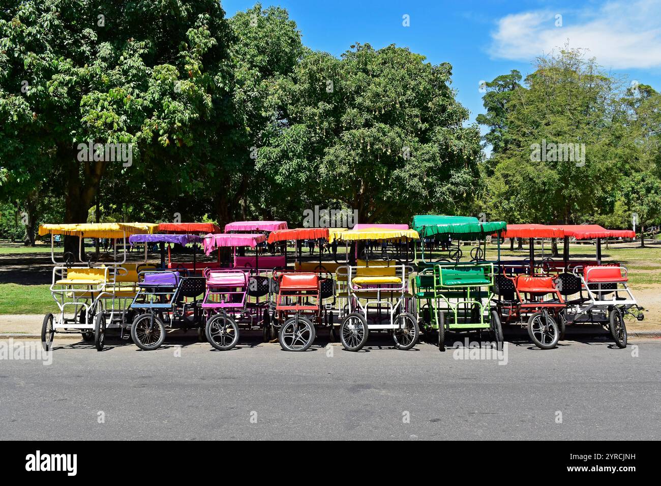 Geparkte Vierräder auf Quinta da Boa Vista, Rio de Janeiro, Brasilien Stockfoto