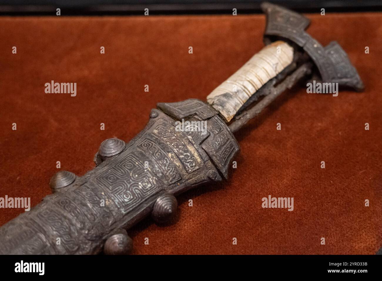 Dolch vom Typ Montebernorio, römisches Hispania, Museum Valladolid, Gemeinschaft von Kastilien und Leon, Spanien. Stockfoto