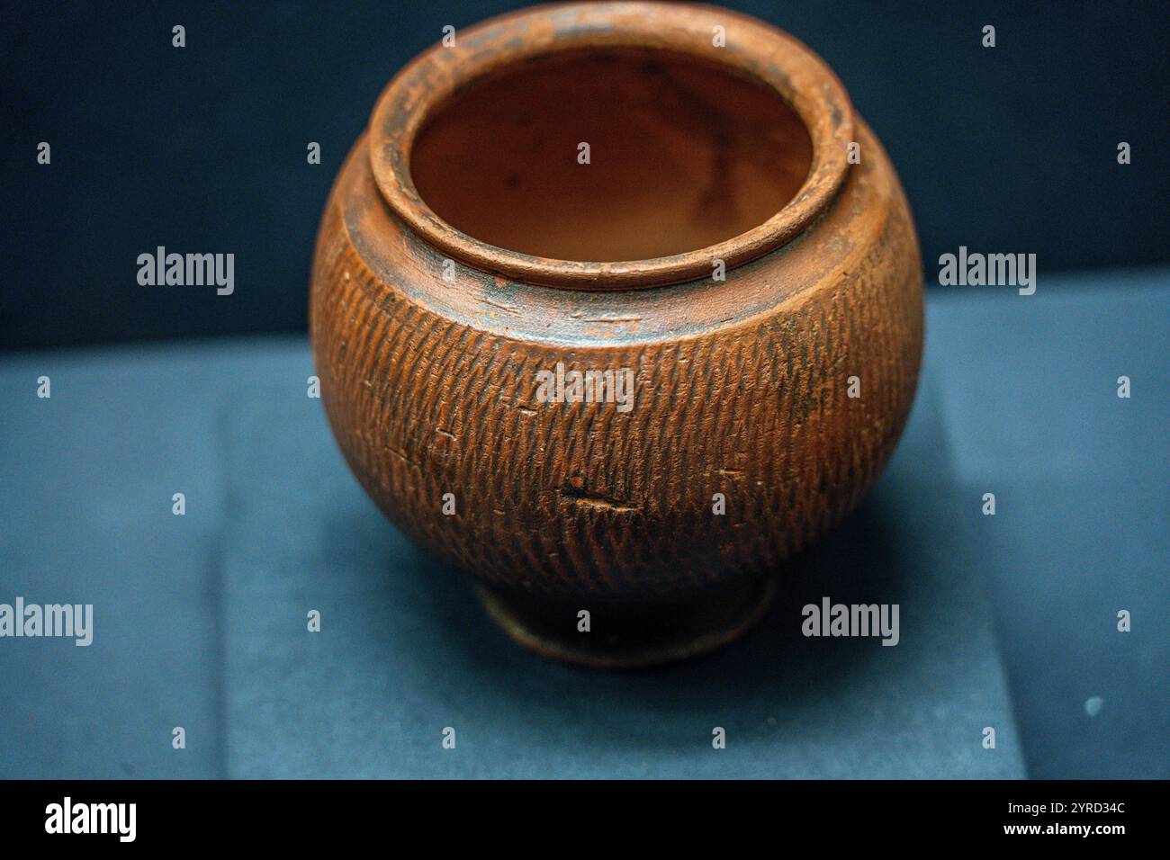 Dünnwandiges Glas, römisches Hispania, Valladolid Museum, Gemeinschaft von Kastilien und Leon, Spanien. Stockfoto