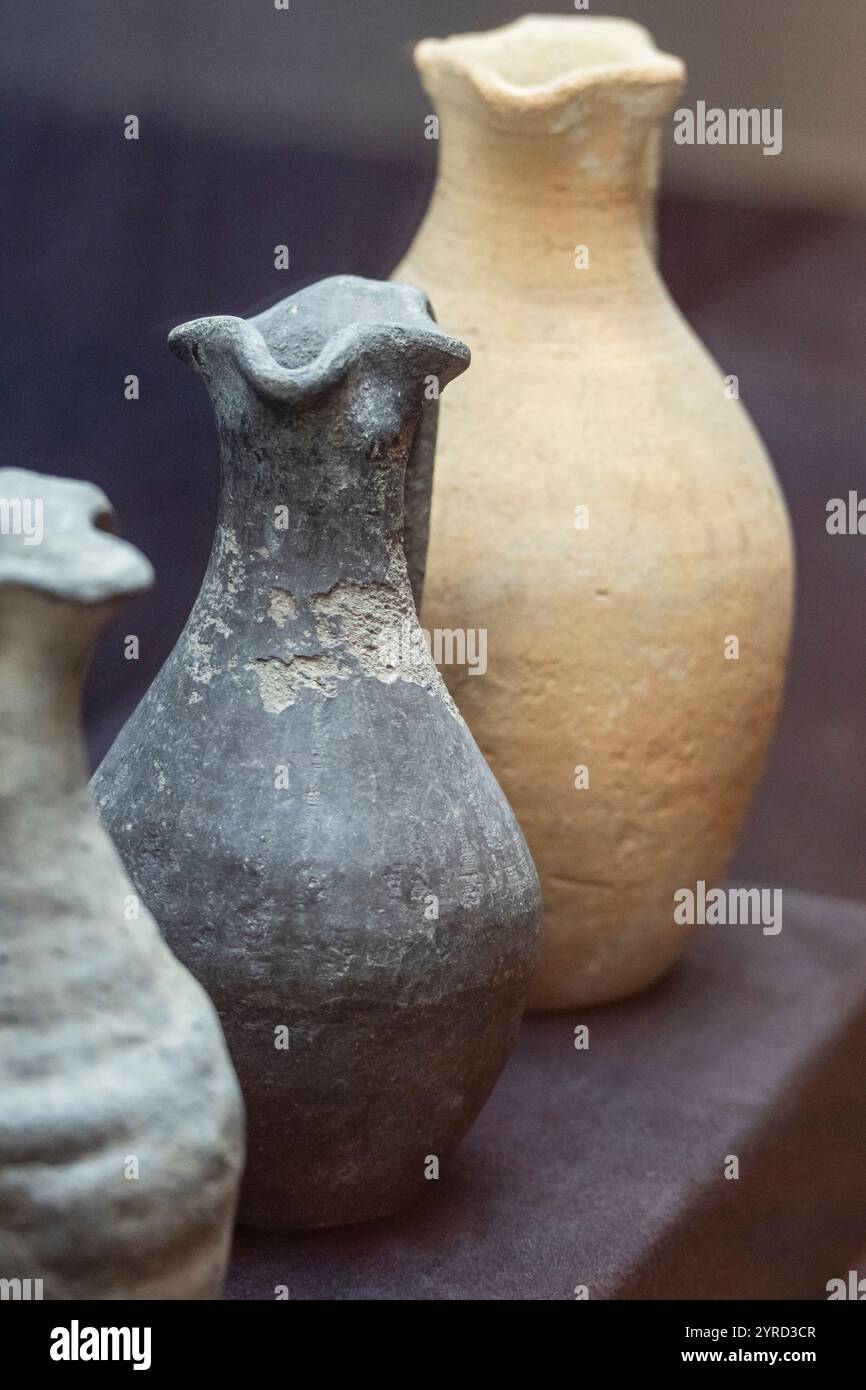 Trilobed Krug, Westgoth - frühmittelalterlich, Valladolid Museum, Kastilien und Leon, Spanien. Stockfoto